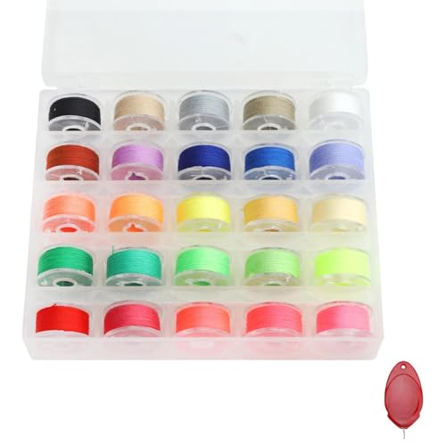 APOMOONS 25 Rotoli Filo di Poliestere con Scatola con Infila