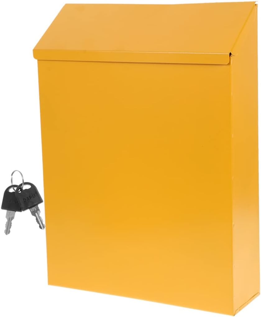 HBJWOV Vintage Decor Donation Box Lock Suggestion Case Letter Key Drop Ballot Mailbox Locking