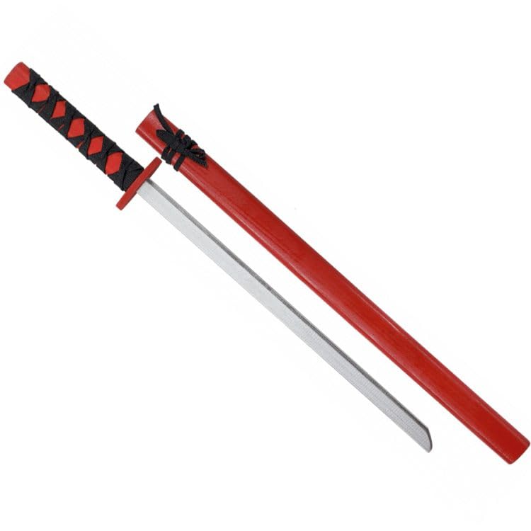 Bokken Decorativa Espada de Madera Roja para Deporte Katana