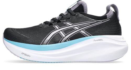 ASICS Women's Gel-Nimbus 27 Running Shoes, 8.5, Black/Dusk Violet