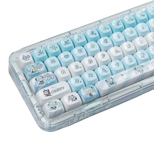 ZERRIOY 140 Keys Custom Anime Keycaps, PBT Dye Sublimation Japanese Manga Keycap, Cute MOA Profile...