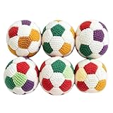lopmou 6 Pack Soccer Hackys Footbag Sacks, Soft Footbags Ball for Adults, Durable Stretch Juggling Balls, Vibrant Sports Design for Foot Coordination Training, Outdoor Play, Stress Relief Toys