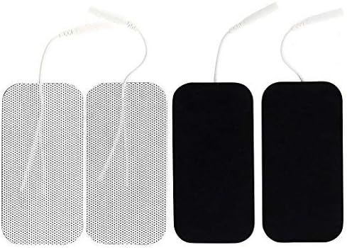SyrtentyTENS Unit Replacement Pads - Pack of 4 Electrode Squares for Muscle Stimulation & Therapy - 2" x 4" Stimulator Pad Set