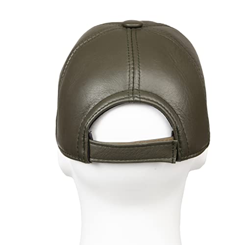 Image of Genuine Leather Unisex Baseball Cap