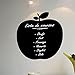 Ambiance-Live Sticker Mural Ardoise Pomme - 45 X 45 cm