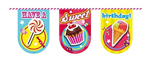 Folat - Cumpleaños De La Magdalena Guirnalda para Temática Fiesta - 6 Metros - Multicolor