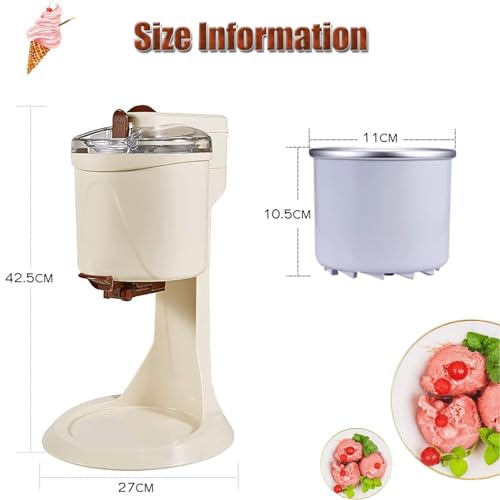 URJWAN Softeismaschine, Heim-DIY-KüChe, Automatische Mini-Frucht-Softeismaschine FüR Gesunde, Einfache One-Push-Bedienung – Bild 4