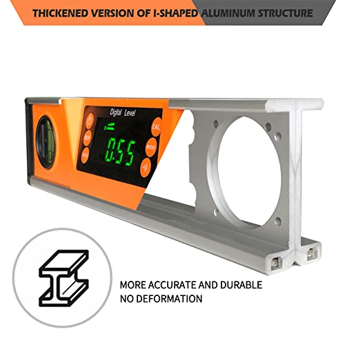 Image of 10-Inch Digital Torpedo Level and Protractor | Neodymium Magnets | Bright LED Display | V-GROOVE MAGNETIC BASE | IP54 Dust /Water Resistant smart level with Carrying Bag
