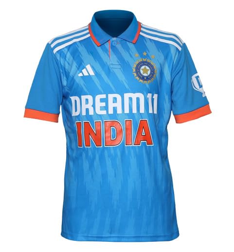 India Cricket ODI Replica Jersey Kids (US, Age, 9 Years, Bright Blue)