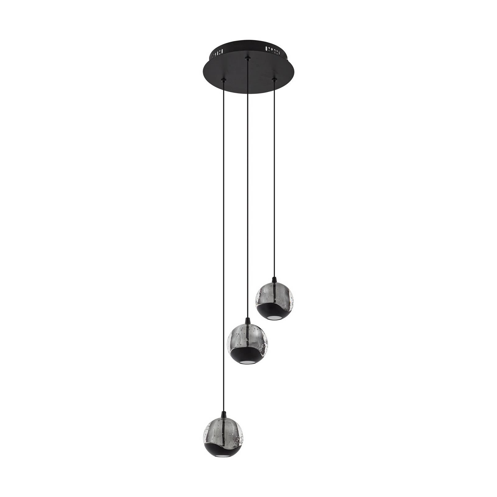Lucande Lampada a sospensione (Moderno) colore Trasparente, in Vetro ad es. Soggiorno & Sala da pranzo lampadina inclusa lampada vetro