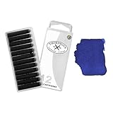 Thornton's Luxury Goods Short Standard International Fountain Pen Ink Cartridges Black-Blue Ink Pack of 12 Refills for Classic Calligraphy Pens Compatible with All Brand Neutral PH