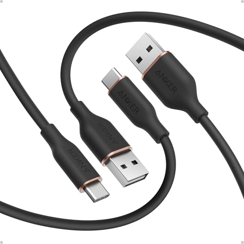 Anker Cable, USB A to USB C Cable for iPhone 16 15 ro Max Plus and More (6FT, Black) 6ft Black 1