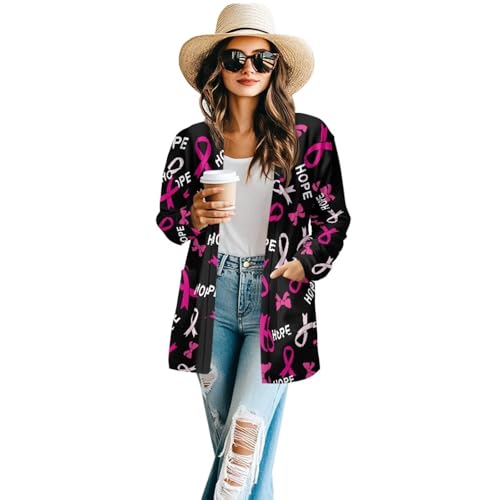 Yzaoxia Open Front Cardigan for Women Drape Cardigans Duster S to 2XL