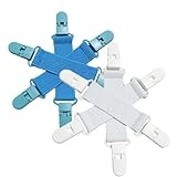 Bed Sheet with 6-Clip - 2 Pack Fitted Sheet Dryer Detangling Clips | Keep Bed Sheets/Duvet Covers/Blankets from Tangling/Twisting/Balling in Washer & Dryer | Saves Time & No Damage to Fabric