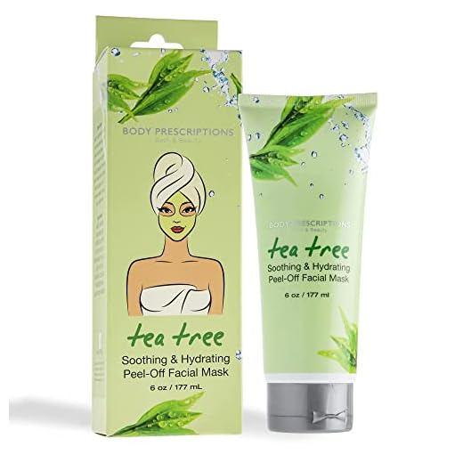 Body Prescriptions - Tea Tree Refining & Nourishing Peel-off Facial Mask, Deep Cleansing Face Mask to Remove Blackheads, Dirt, and Cleanse Pores, Exfoliating Skin Care