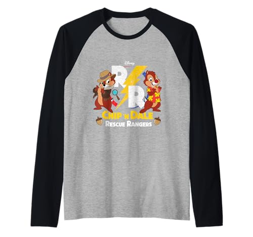 T-shirt Raglan Rescue Rangers Chip 'N Dale pour fans de baseball