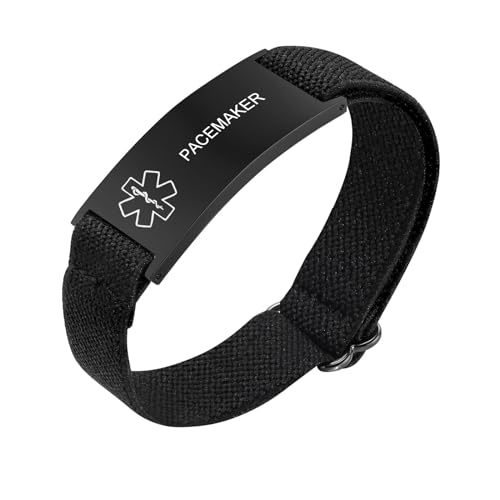 Pulsera médica ajustable con grabado para hombres y mujeres miniatura 1
