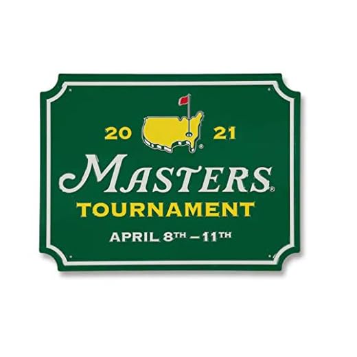 2021 Masters Tournament Metal Wall Sign