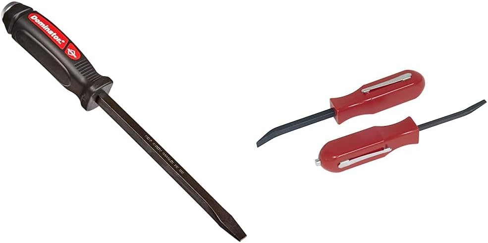 Mayhew Tools 60141 Dominator Screwdriver Pry Bar, 12" Straight and Lisle 35170 Pocket Pry Bars 2 pc