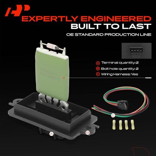 Image of A-Premium Front HVAC Blower Motor Resistor Compatible with Jeep Models | for Grand Cherokee 2005-2007, Commander 2006-2007