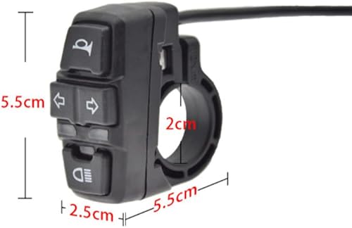 Miniatura 3 de Juego de luces delanteras y traseras, 24 V a 48 V, kit de luces de advertencia delanteras y traseras, luz trasera con interruptor para bicicleta