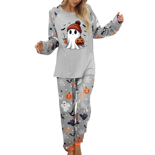Ropa dormir acogedora dos piezas y pijamas de Halloween de mujer