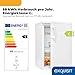 Exquisit Kühlschrank | 133 l Nutzinhalt, Energieklasse C, 37 dB(A) | kompakt, LED-Innenbeleuchtung, verstellbare Glasablagen, Gemüseschublade, manuelle Temperaturregelung | KS516-V-H-010C weiss
