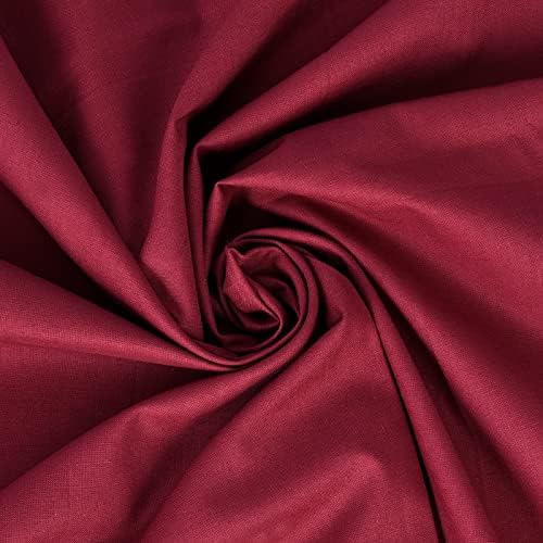 Fashion Track White Cotton Fabric by The Metre UK -58 Inches / 147.5 cm Wide - 100% Cotton Fabric Plain - Available in 14 Colours and 5 Sizes (2 Metre, White)
