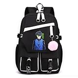 LKY STAR Anime Blue Lock Mochila con Colgante de Felpa Niño Niña Escolares para el Campus Universitario Viajes Ocio Trabajo Backpack