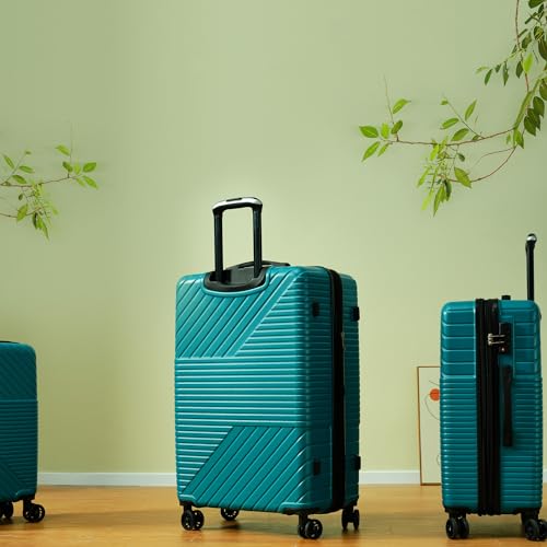 ABS Matte Texture Luggage Set | 3 Piece Spinner Suitcase with TSA Lock | 20"/24"/28"2