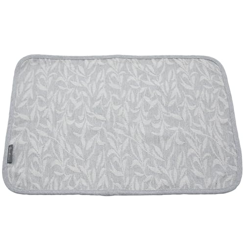 ダイカイ サリーナ ランチョンマット おしゃれ 北欧 ナチュラル 食卓マット テーブルマット 汚れに強い 水拭きOK 洗える 食事用 家庭用 ギフト ボタニカルグレー W45×H31cm 421521