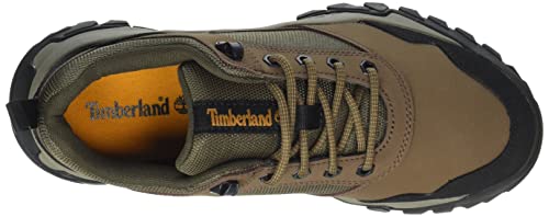 Timberland Lincoln Peak Lite F/L Low Tênis de caminhada masculino, Couro marrom escuro, 43