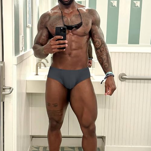 Men's Briefs Underwear Low Rise Tagless Bikini Panties Breathable Convex Underpants 3Pack4