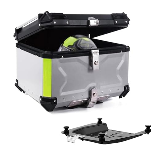 Universale Moto Bauletto Alluminio Baule Da Moto 36L 45L 55L 65L 80L 100L Baule Tour Deposito Bauletto Per Impermeabile Con Serratura Di Sicurezza(36L)