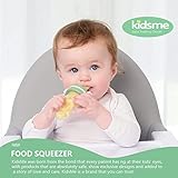 KidsMe 2-in-1 Silicone Baby Squeeze Bottle with Spoon - BPA Free,Baby Food Bottle Squeeze Feeder Baby Feeding Supplies Pacifier for Toddlers Infants Babies 4 + Months