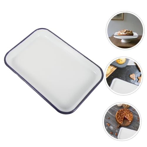 Plaque de cuisson rectangulaire émail pour four grand format repas - 8