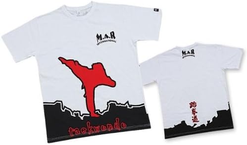 Taekwondo T-Shirt Outfit Top Taekwon Do T Shirt Clothing Gear White