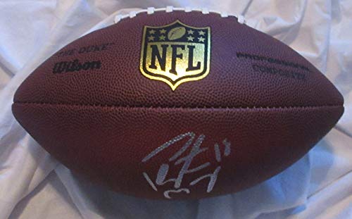 Peyton Manning Autographed Wilson NFL Shield Football W/PROOF, Picture of Peyton Signing For Us, Super Bowl Champion, MVP, Pro Bowl - Thumbnail 2