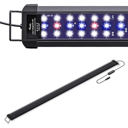 Éclairages pour aquarium de 121 à 137 cm Pawfly plein spectre avec minuterie LED