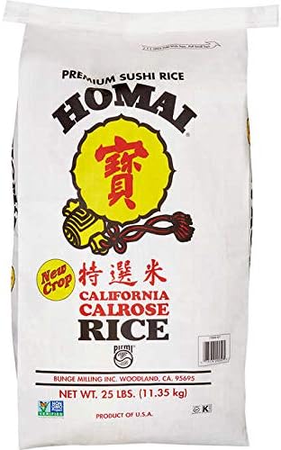 Homai Medium Grain Calrose Rice, 25lbs