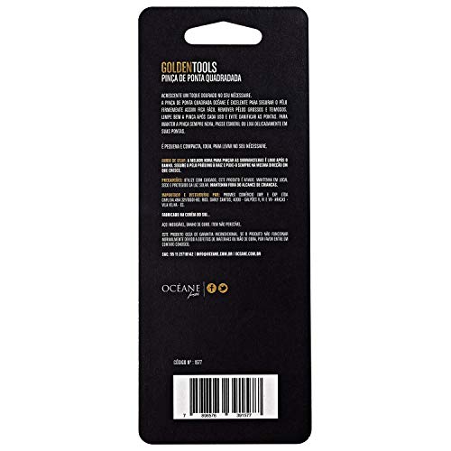 Océane Pinça De Ponta Quadrada Prateado/Dourado