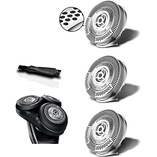 SH50 Replacement Heads for Philips Norelco Series 5000 (S5xxx), AquaTouch (AT8xx, AT7xx), PowerTouch (PT8xx, PT7xx),MultiPrecision Blades，OEM SH50 Heads UPGRADED-3 Pack.