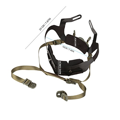 Tactical Helmet Accessories replacement for Fast Helmet Adjustable Helmet Strap Liner Kit Head Locking Chin Strap replacement for Outdoor Tactical Helmets with Bolts and Screws(Green) - Image 5