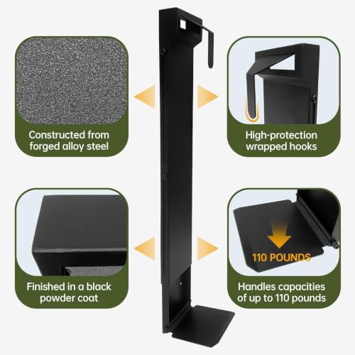 Image of Wall Mount Golf Bag Storage Stand for Golf Bag Rack Black, Adjustable