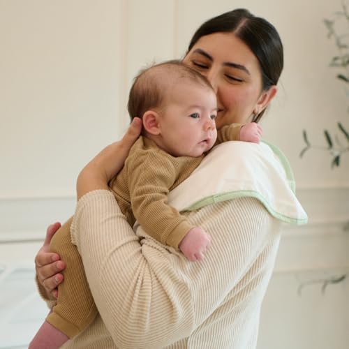 My Brest Friend Organic Burp Cloths Unisex 5-Pack Super Absorbent Cotton Burping Cloths for Babies,2-Ply and Soft on Baby's Skin, Newborn Spit Up Rags, Infant Towels for Milk Spit Up, Large 9.5" x 2"3