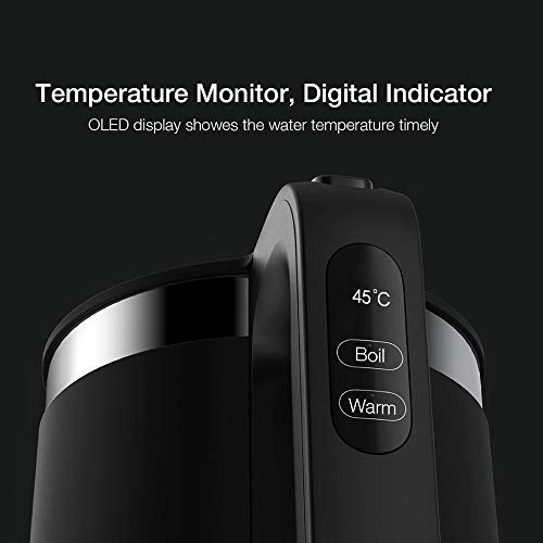 Tetera eléctrica inteligente 1.5L acero inoxidable miniatura 7