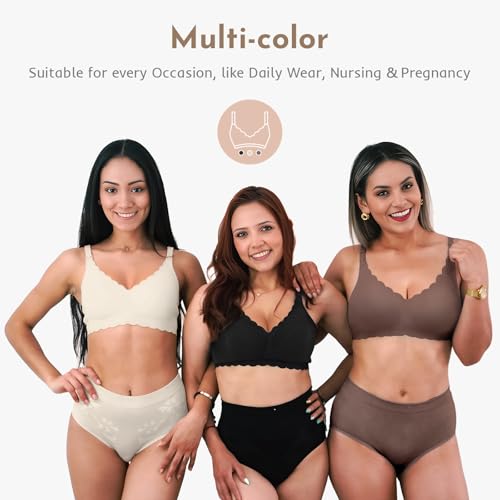Image of Nursing Bras for Breastfeeding, Seamless Ultra Comfort Maternity Bra, Natural Shape Pregnancy Bras for Women