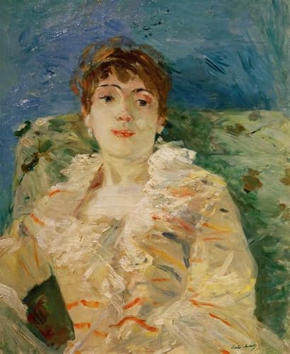 Jeune femme au canapé Toile Berthe Morisot Impression d'Art Premium Effet Peinture Murale