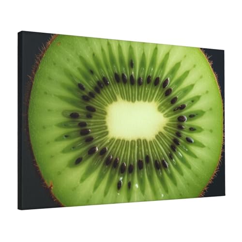 Poster mural de tranche de kiwi rafraîchissant pour bureau et chambre