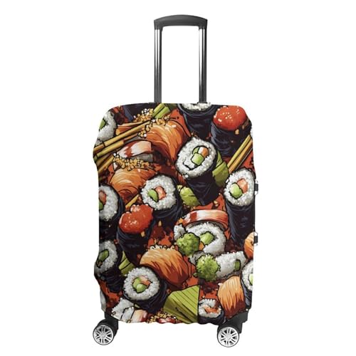 Japanese Sushi Rolls Luggage Covers Washable Travel Suitcase Cover Elastic Baggage Protector